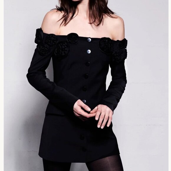 NWT Anna October Vanda Dress in Black size medium - Picture 3 of 9